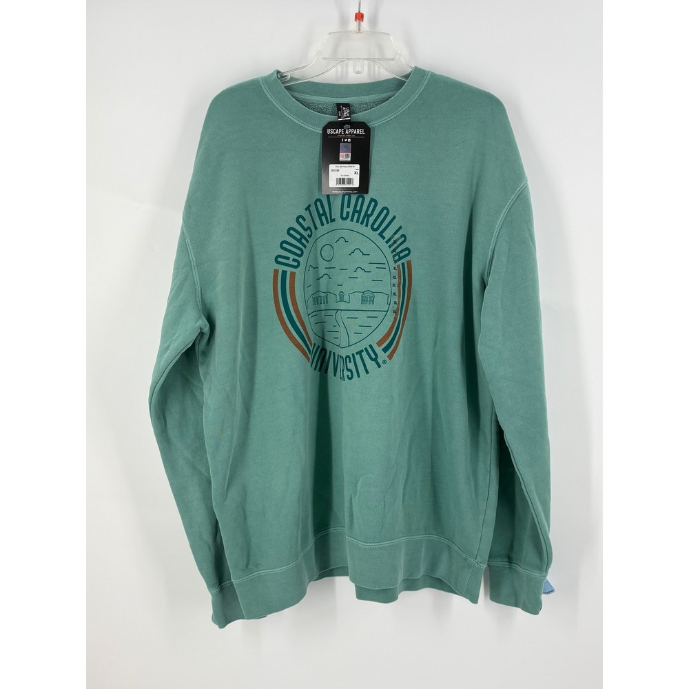 UScape Apparel Coastal Carolina University Crewneck Sweatshirt Mens XL Teal